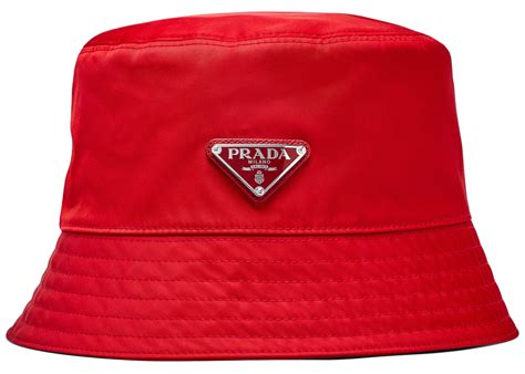 prada bucket hat red stripe|prada nylon beanie.